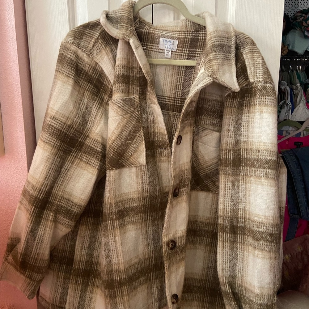 Plaid Button-Up Jacket - image 1